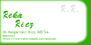 reka ricz business card